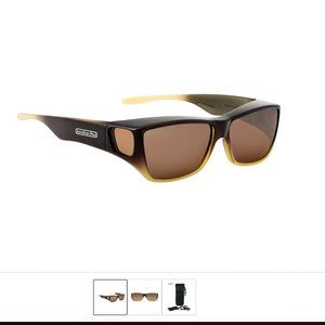 Jonathan Paul Fitovers Eyewear Large Traveler in Brown Tan Ombre & Amber TL004A